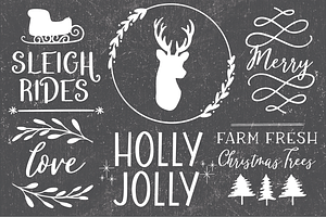 FARMHOUSE CHRISTMAS DINGBATS Font