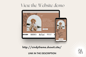 Cindy - Boho Showit Website Template