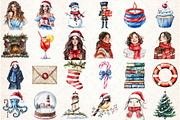 Merry Maritime Christmas Clipart, an Illustration by Libby Wishes (Thumbnail 2 of 7)