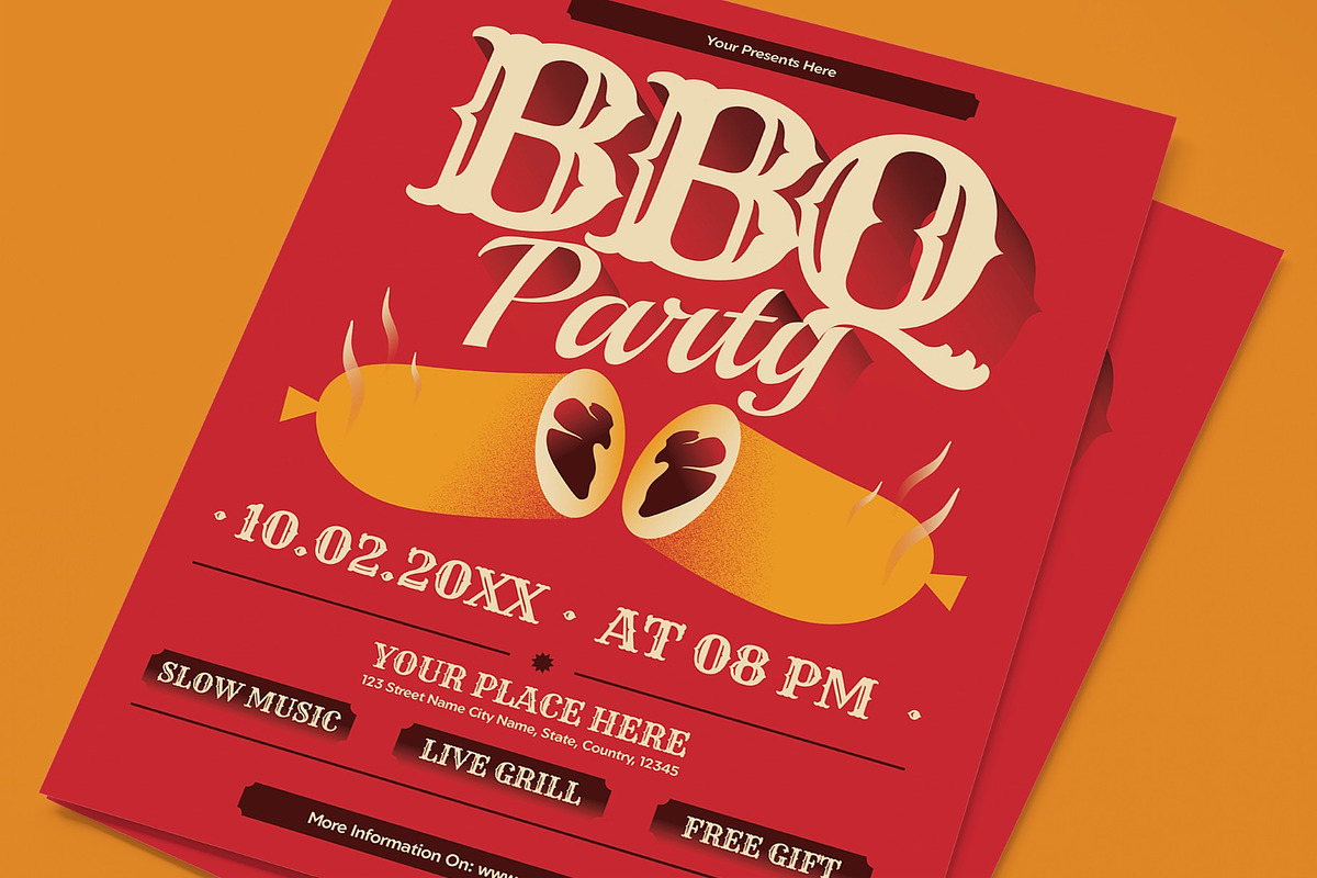 BBQ Party Flyer, a Flyer Template by graphicook (Photo 2 of 3)