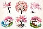 Japanese Cherry Blossom Tree, an Illustration by DreamCafeArt (Thumbnail 4 of 9)