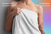 Mockup of a Large Bath / Beach Towel, a Household Mockup by Grow Design Craft Studio (Thumbnail 6 of 7)