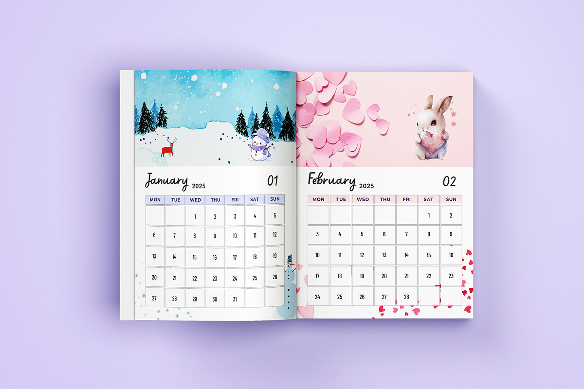 Editable 2025 Calendar Printable, a Stationery Template by Designmela01 (Photo 2 of 6)