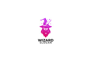 old man magician with beard line