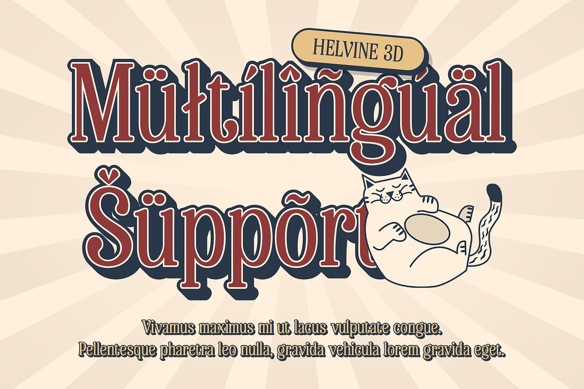 Helvine 3D, a Serif Font by Craft Supply Co. (Photo 4 of 8)