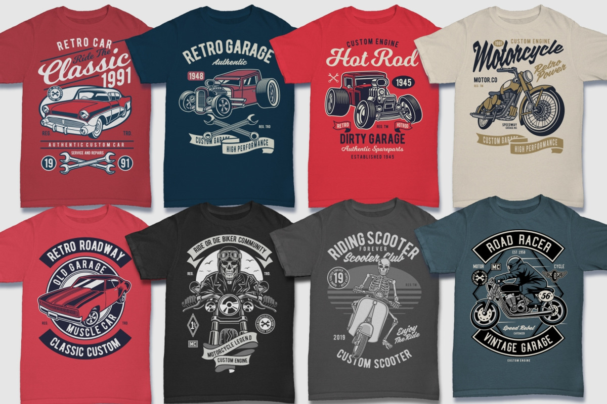 100 Retro Tshirt Designs Bundle, an Education Illustration by roach_graphic (Photo 10 of 14)