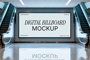 Digital Screen Mockup Shopping Mall, an Advertising Mockup by rodrigofkaminski