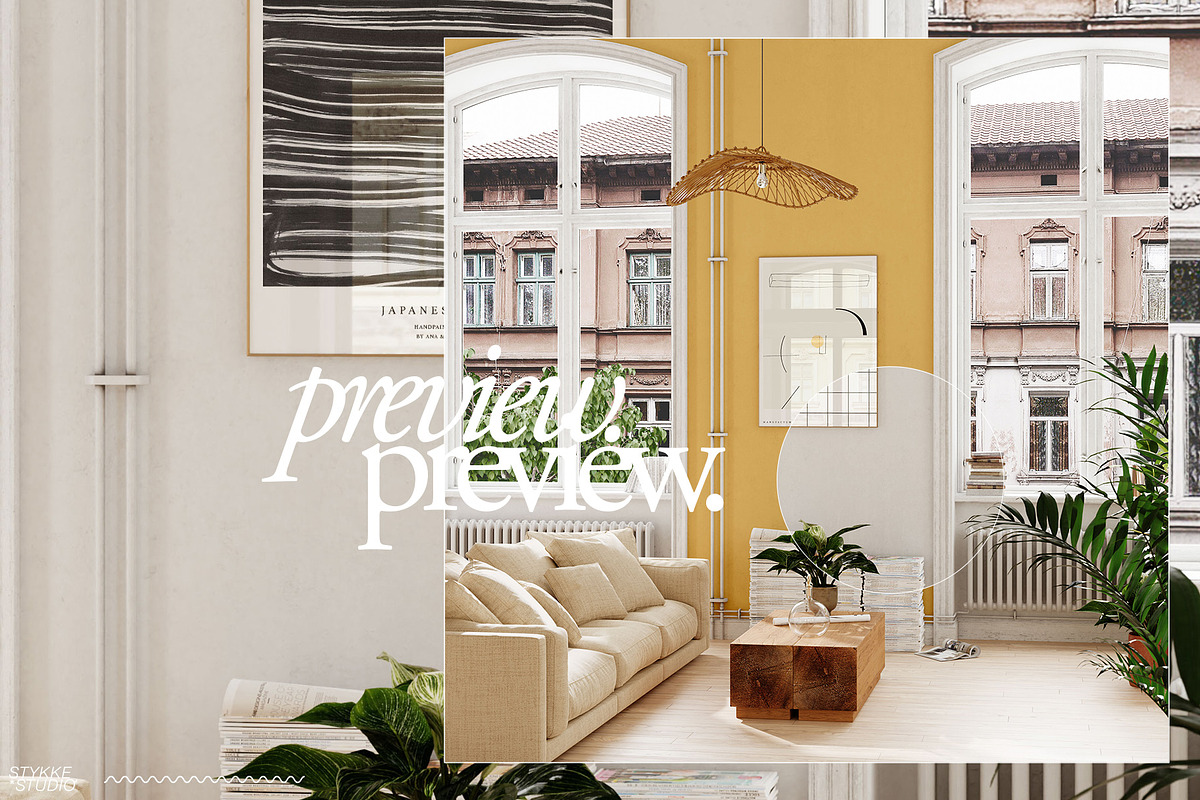 LENIS ROOM Natural Frame Mockup Set, a Household Mockup by Stykke Studio (Photo 4 of 58)