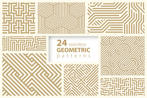 Seamless striped geometric patterns, a Pattern Graphic by ExpressShop