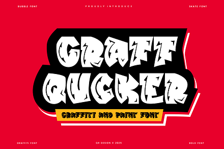 Graff Qucker - Graffiti Font, a Handwritten Font by QR Design Studio