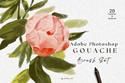 Gouache Photoshop Brush Set, a Brush Add-On by Jenteva Art (Thumbnail 1 of 12)
