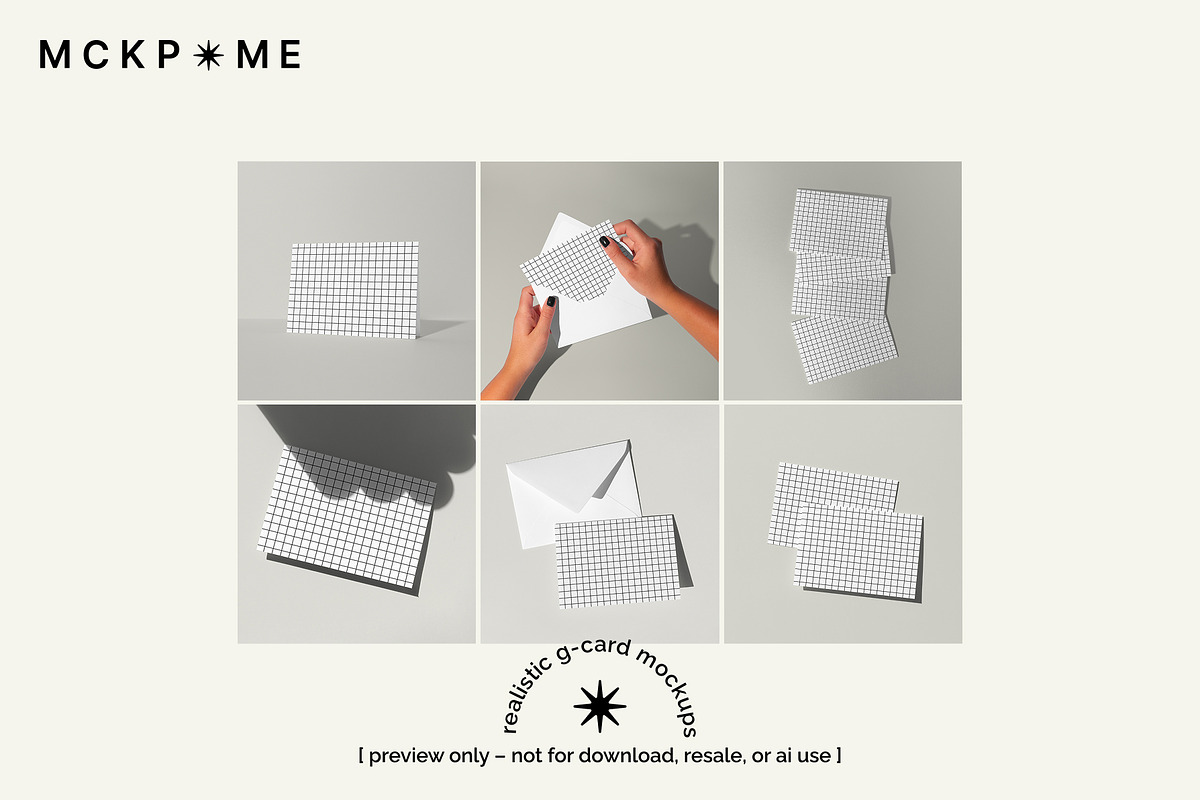 DIN A greeting card mockup set, an Advertising Mockup by MCKP*ME (Photo 2 of 7)