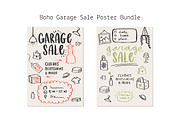 Boho Garage Sale Poster Bundle, a Decorative Illustration by Lyolya Profitrolya (Thumbnail 1 of 3)