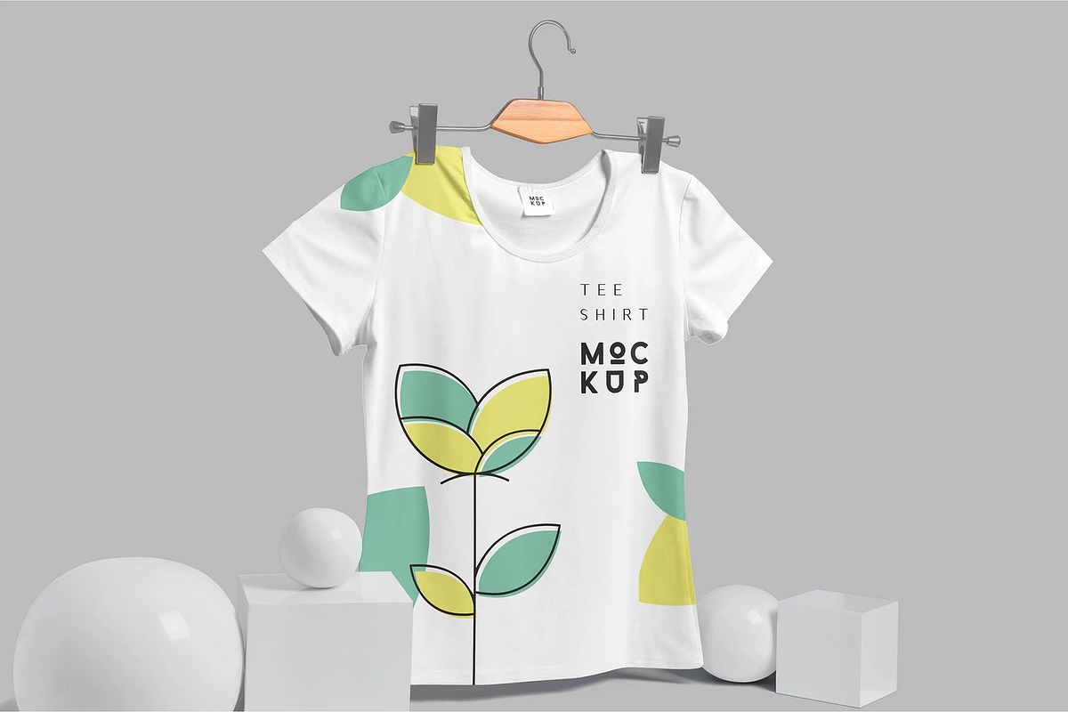 Broad Neck Half Sleeves Shirt Mockup, an Advertising Mockup by megostudi0 (Photo 7 of 7)