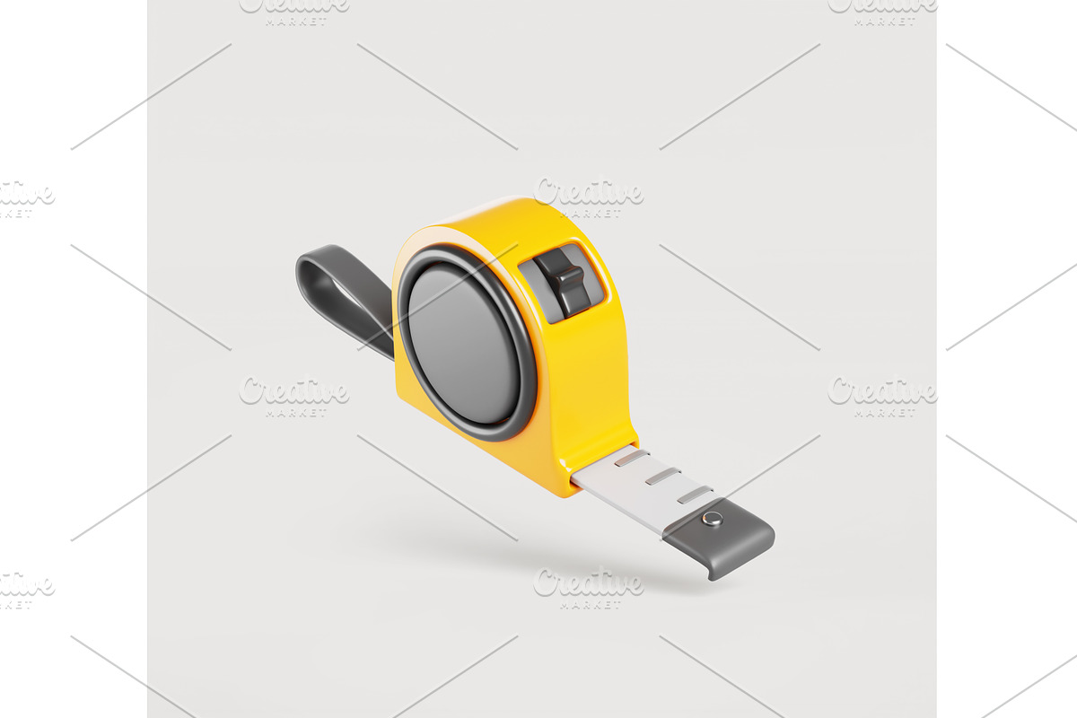 3d tape measure icon render, an Object Illustration by Marozhkastudio