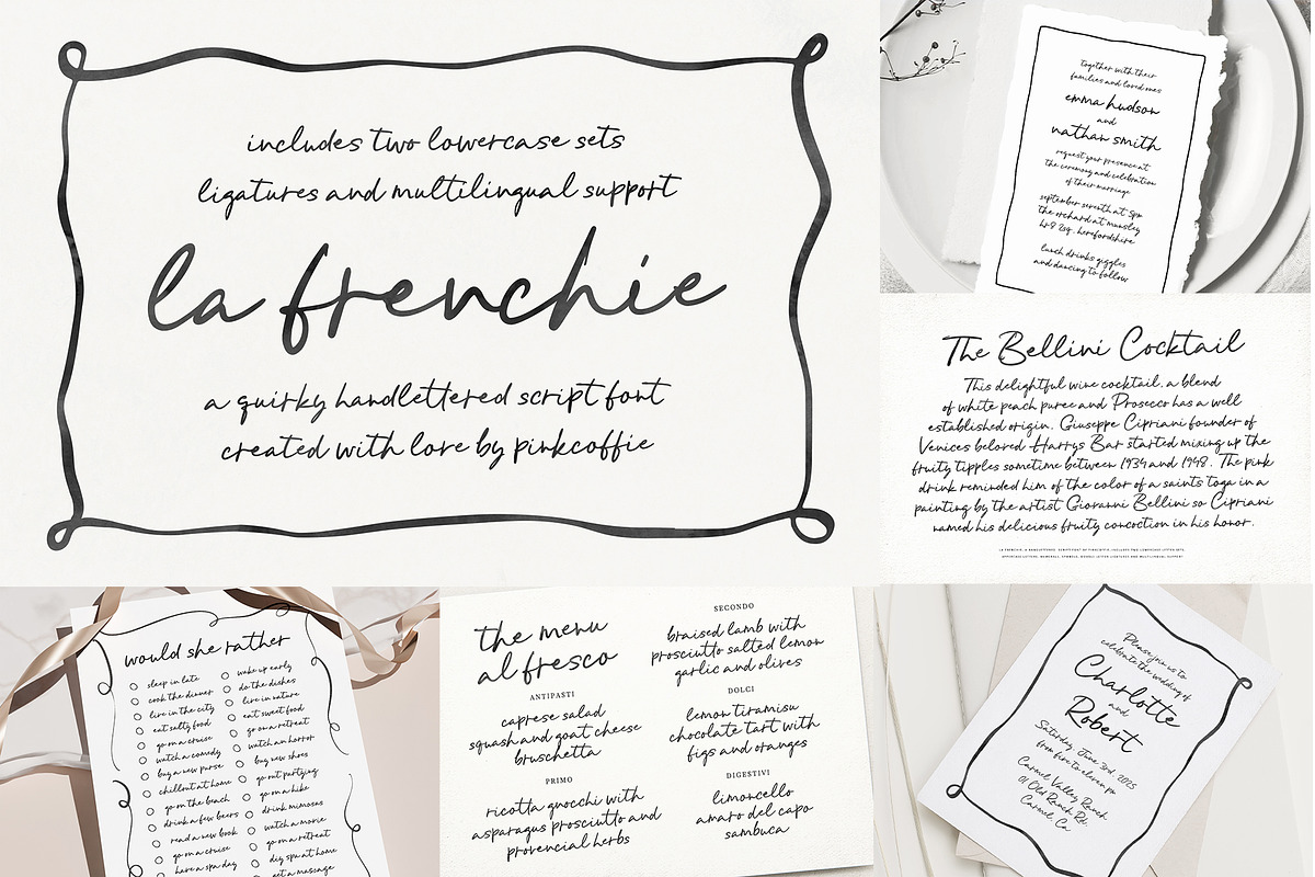 11 Whimsical Handwritten Font Bundle, a Script Font by Pink Coffie (Photo 7 of 58)