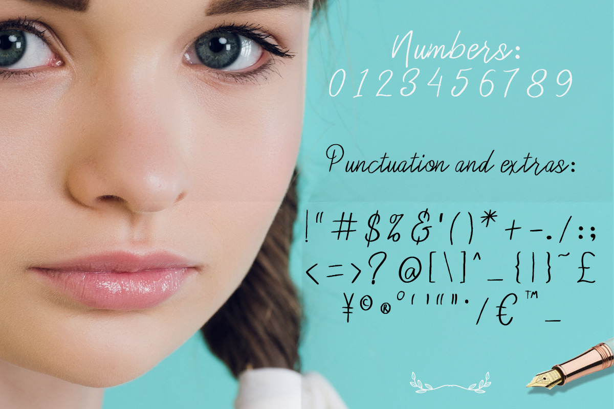 Helena a hand-drawn calligraphy font preview 3