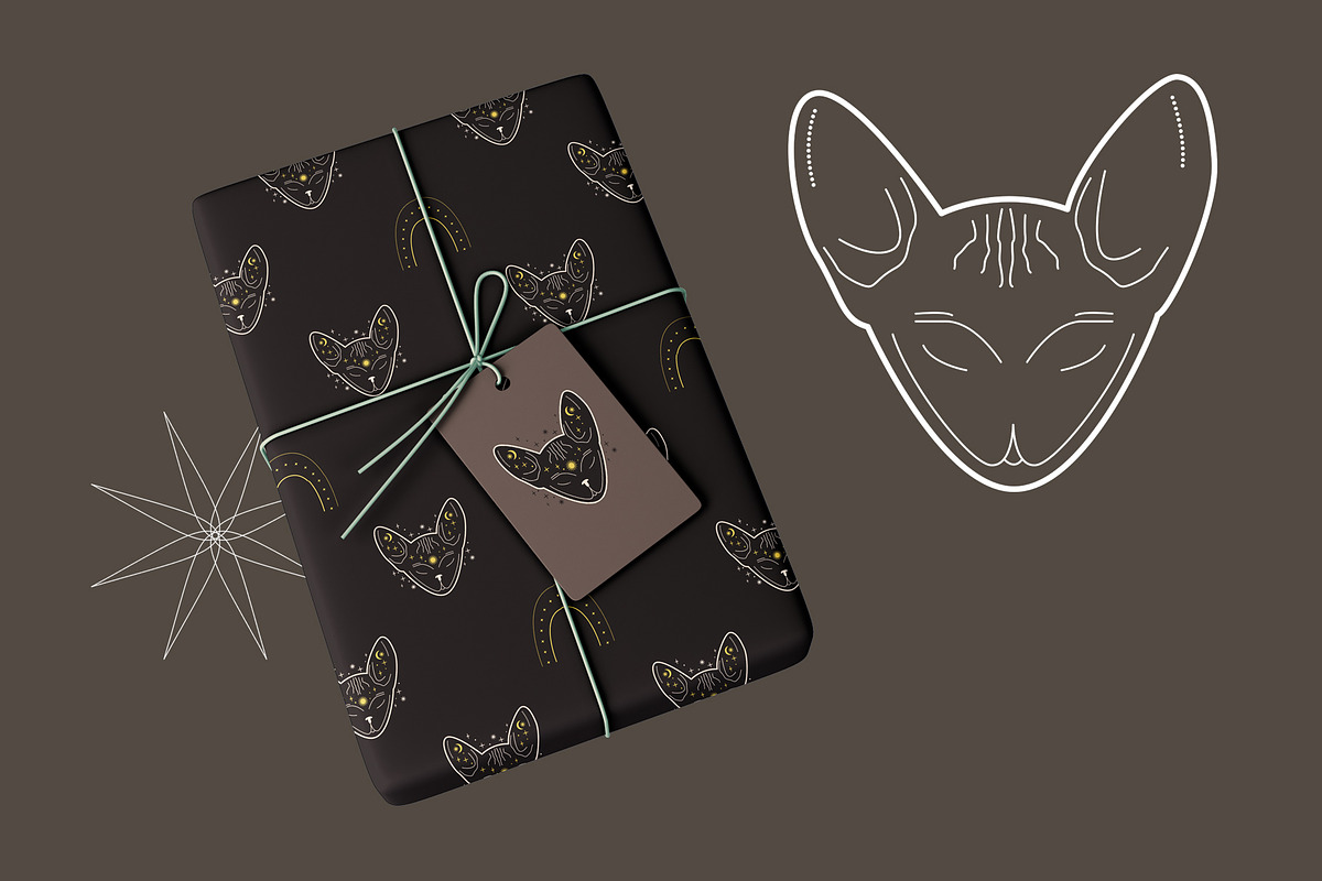 Mystical Cats. Lunar & celestial set, an Object Graphic by Sofico (Photo 14 of 17)