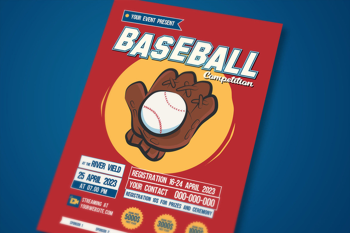 Baseball Competition Flyer, a Flyer Template by megarez (Photo 2 of 3)