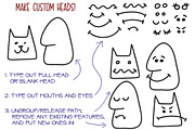 Kookyheads - a dingbat doodle font!, a Symbol Font by Missy Meyer (Thumbnail 3 of 6)