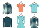 Clothes on Hangers Illustration Set, an Illustration by Julia Batsheva (Thumbnail 2 of 2)