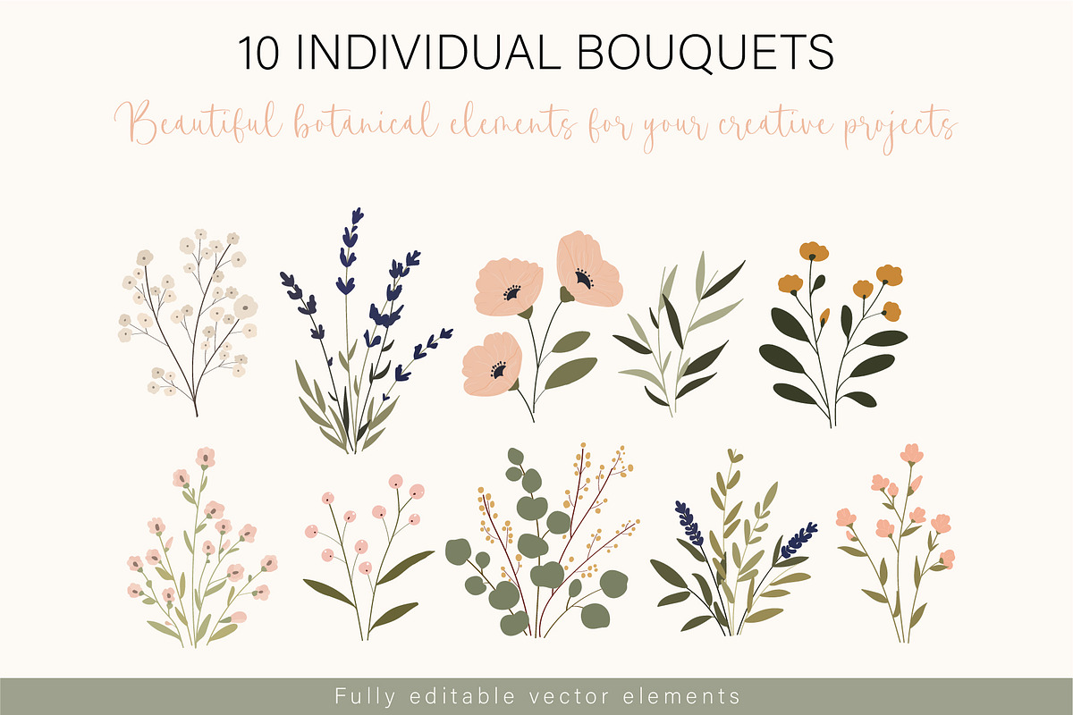 Vases & Bouquets Botanical Set, an Object Graphic by OREHOVKA (Photo 2 of 5)