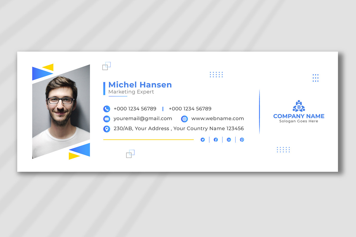 Modern Email Signature Template, a Templates & Theme by pixelcreatx (Photo 2 of 3)