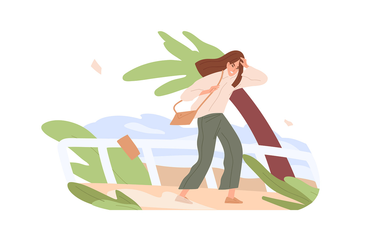 Abnormal weather conditions set, a Person Illustration by Good Studio (Photo 2 of 11)