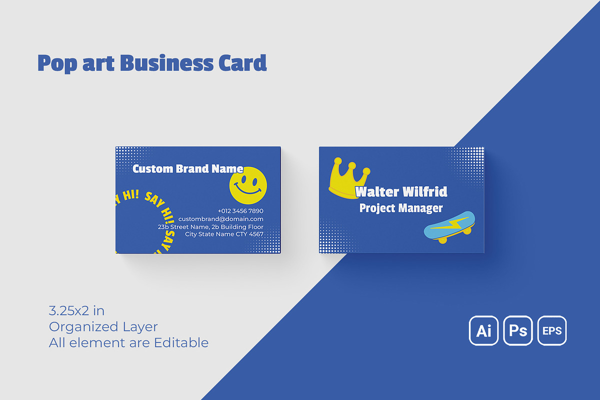 Pop Art Business Card, a Business Card Template by Fannan Studio (Photo 3 of 3)