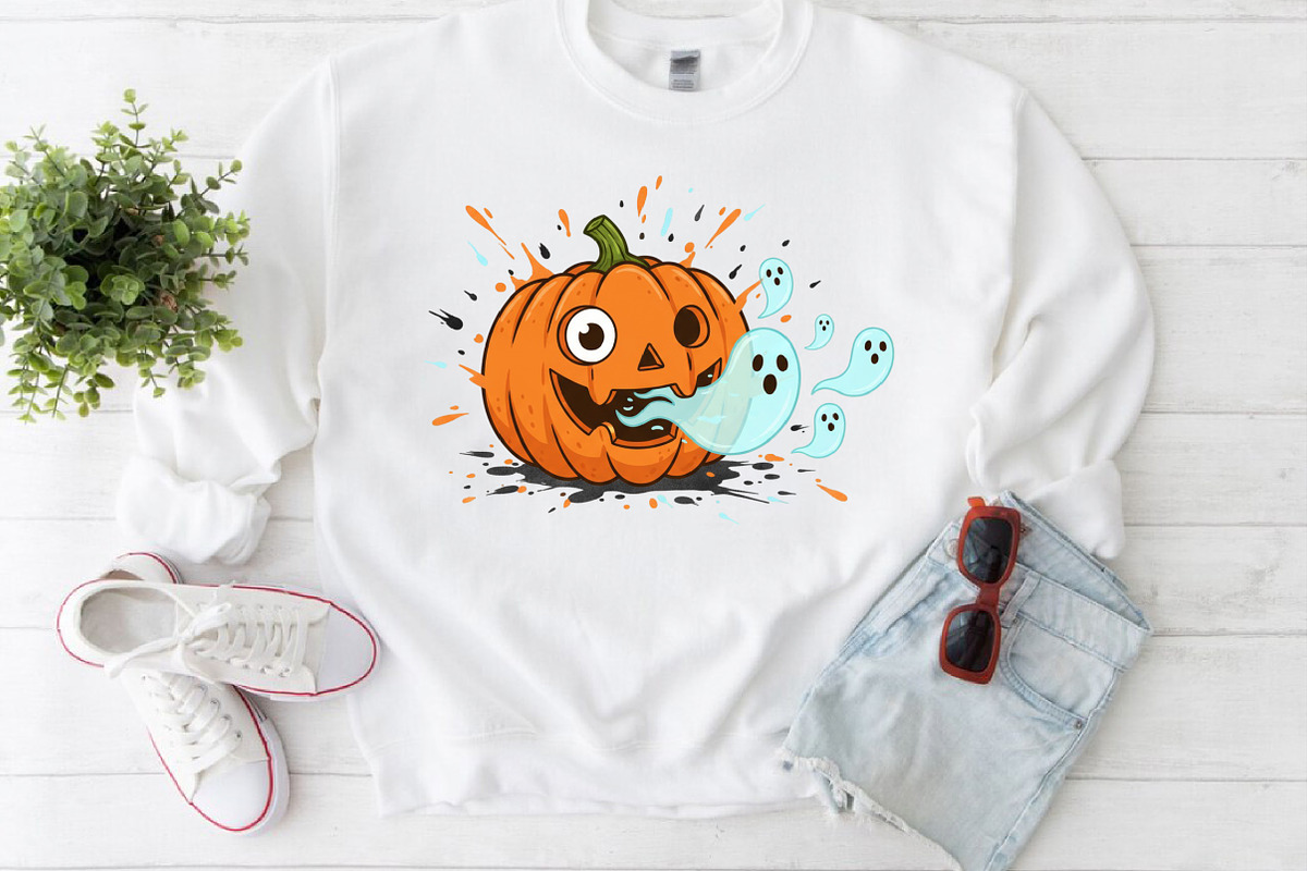 Halloween Pumpkin Png Cute Ghost, an Illustration by Craft Nest (Photo 6 of 6)