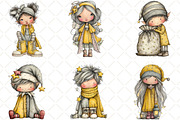 Whimsical Christmas Elf Clipart, an Illustration by Black Bird Studio (Thumbnail 2 of 6)