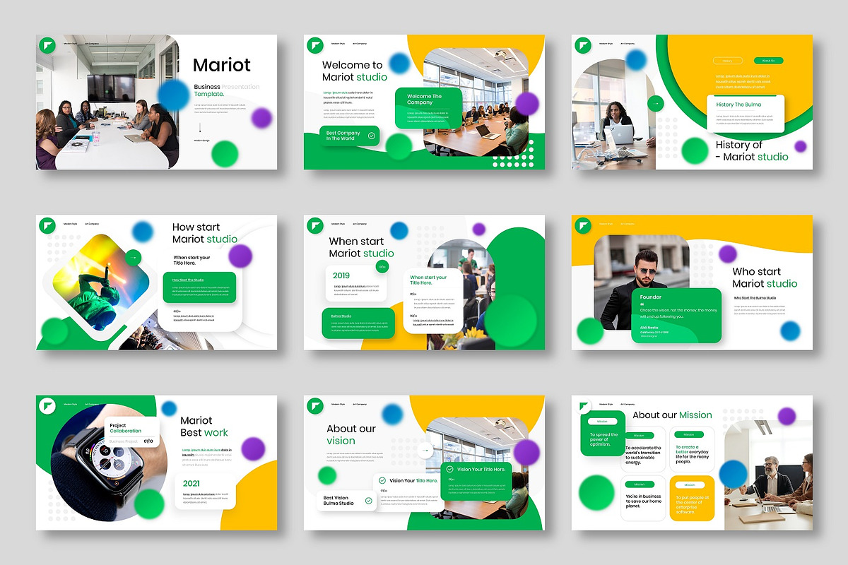 Mariot - Business Google Slide Templ, a Presentation Template by Dens Creative Studio (Photo 2 of 6)
