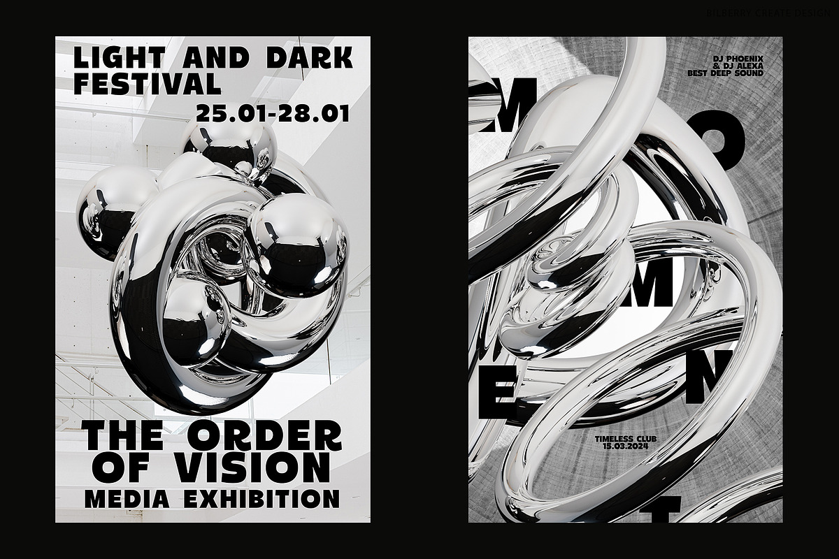 Chromatic 3D forms art set, an Object Graphic by BilberryCreates