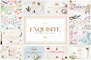 Exquisite Feminine Icon Bundle, an Icon by Polar Vectors