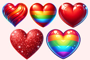 Heart Clipart PNG Bundle, an Illustration by M9 Design (Thumbnail 4 of 7)