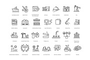 Types of Industries outline icons, an Outline Icon by Tettygreen (Thumbnail 2 of 2)