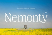 Nemonty - Minimalist Font, a Serif Font by Salamahtype (Thumbnail 1 of 9)