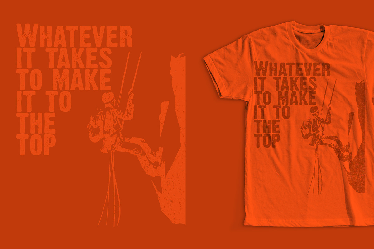 Mountain Climbing T-Shirt Design, an Illustration by CJR Designs