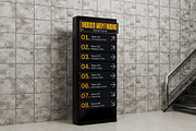 Indoor Wayfinding Signage Mockup, an Advertising Mockup by herutage (Thumbnail 2 of 4)