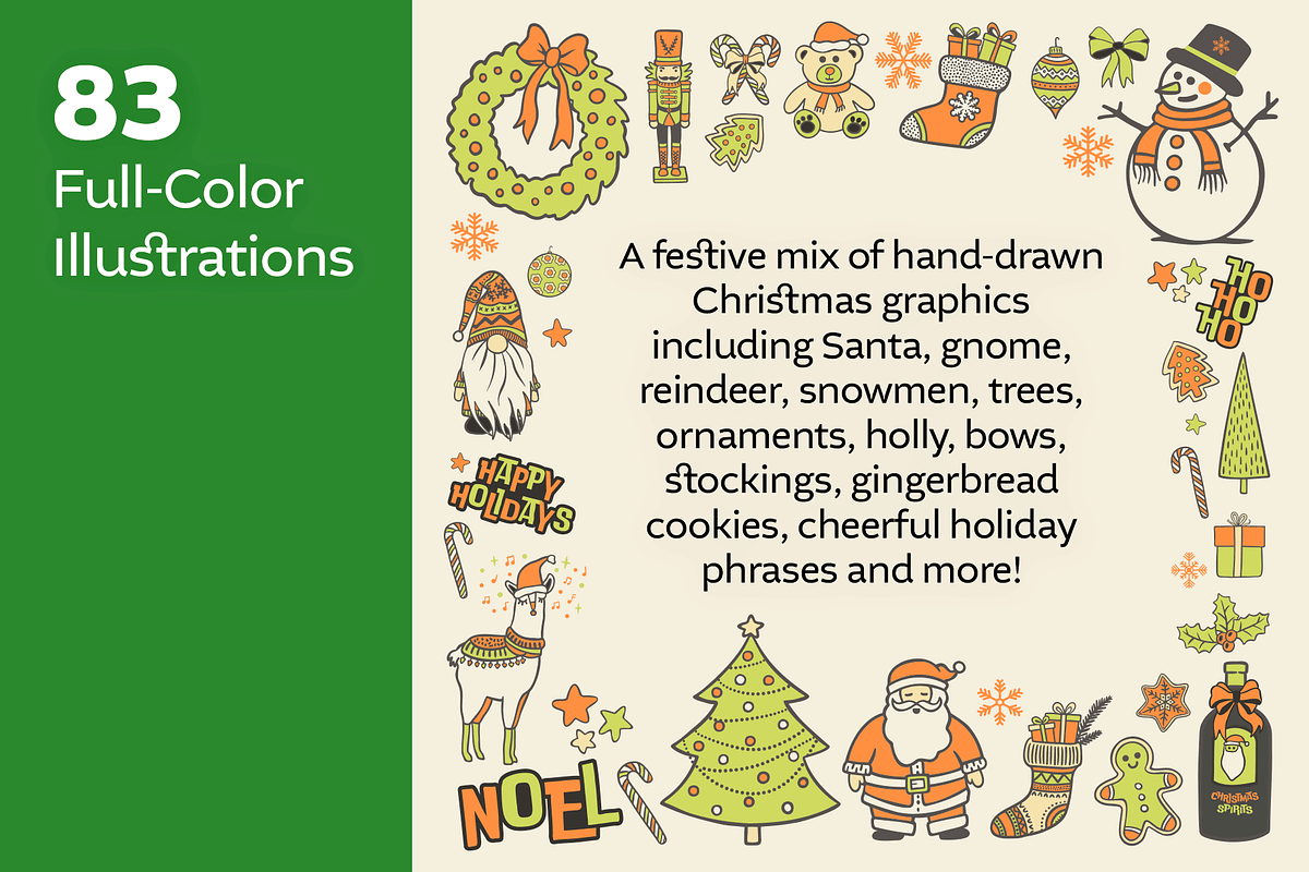 Hand-Drawn Christmas Illustrations, a Seasonal Illustration by cugypress (Photo 4 of 10)