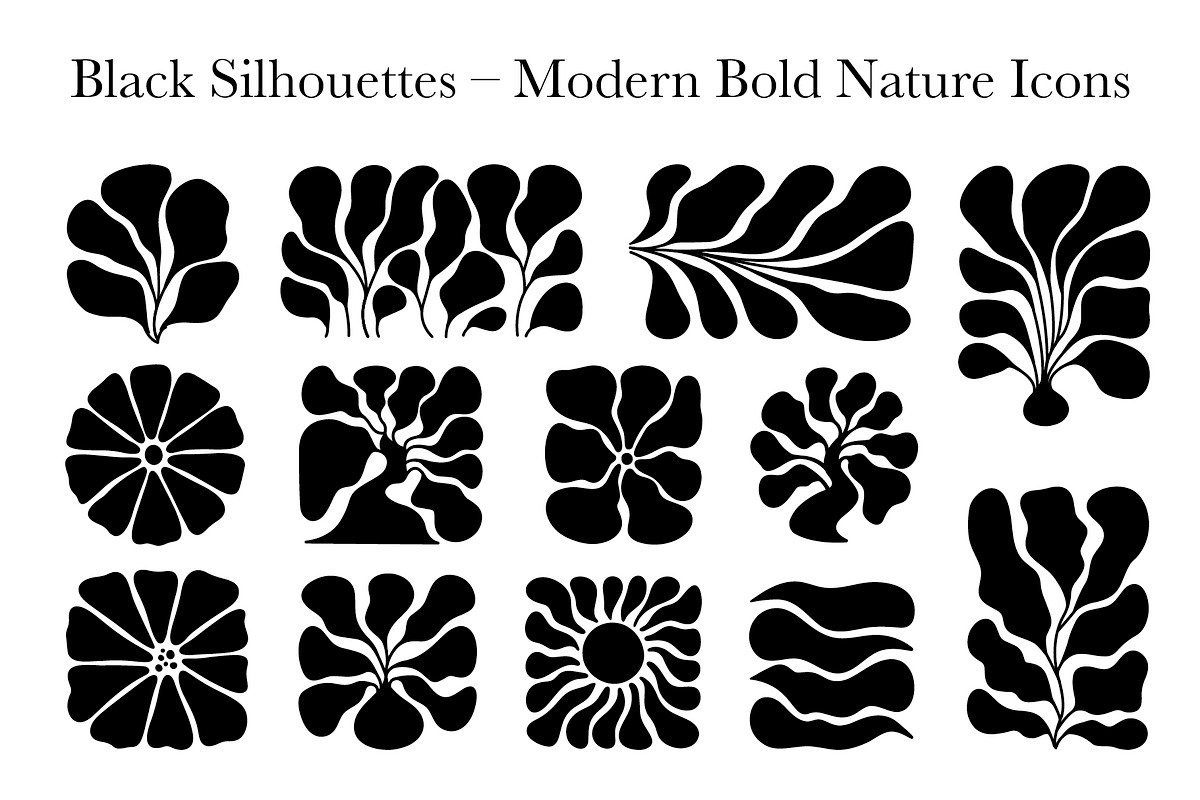 Modern Matisse Botanical Cutout Set, a Decorative Illustration by Lettering_Logo (Photo 4 of 6)