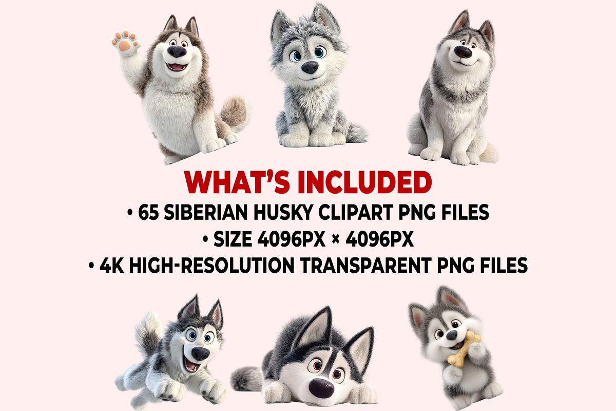 Husky Clipart PNG Bundle, a Graphic by M9 Design (Photo 11 of 11)