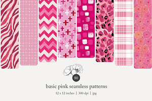 80 pink geometric seamless pattern, a Pattern Graphic by Poppy Lane Studio