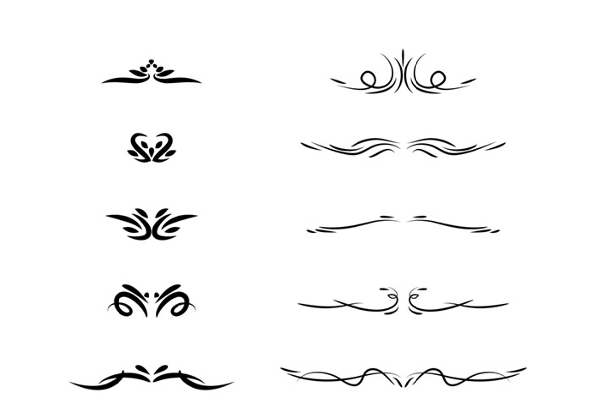 18 Small Ornate Decorative Elements, a Decorative Illustration by The Digital Download Shop (Photo 2 of 2)