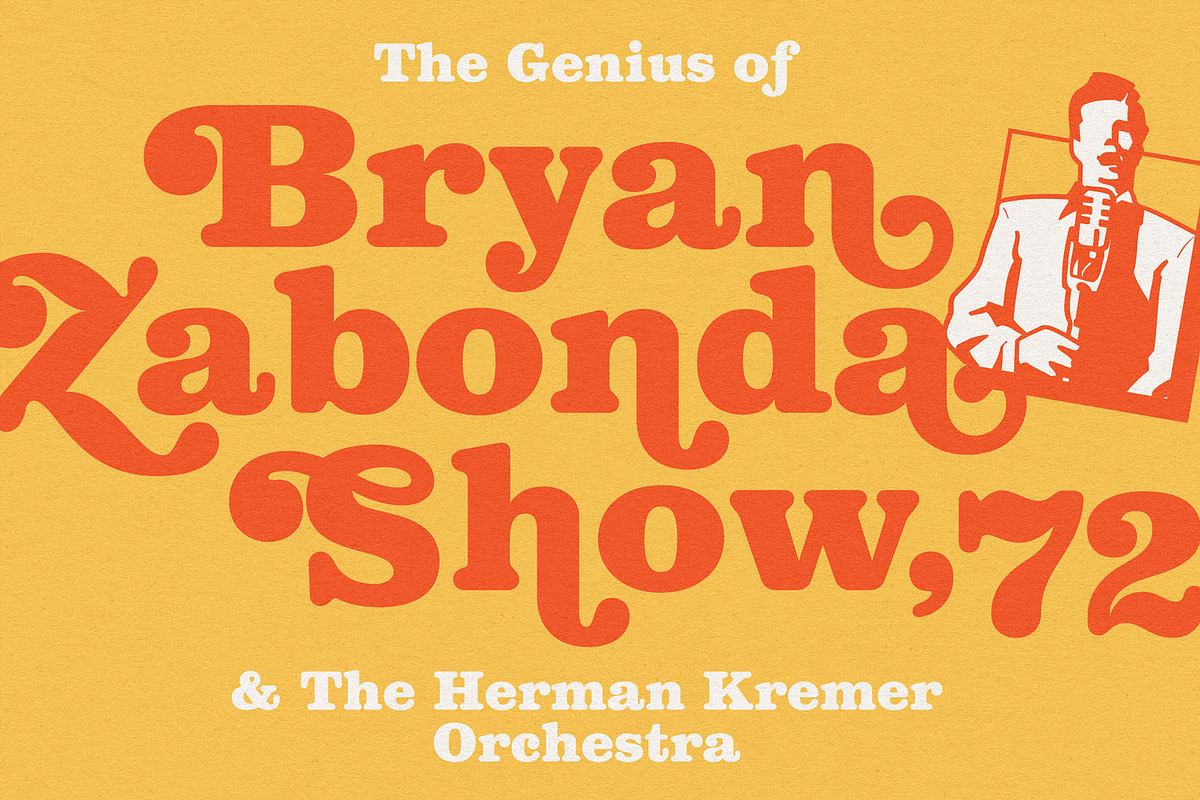 Carolinade - Retro 70s Font, a Font by Spencer & Sons Co. (Photo 3 of 10)