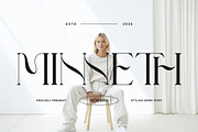 Minneth || Modern minimalist Serif, a Serif Font by Ermedia Studio (Thumbnail 1 of 10)