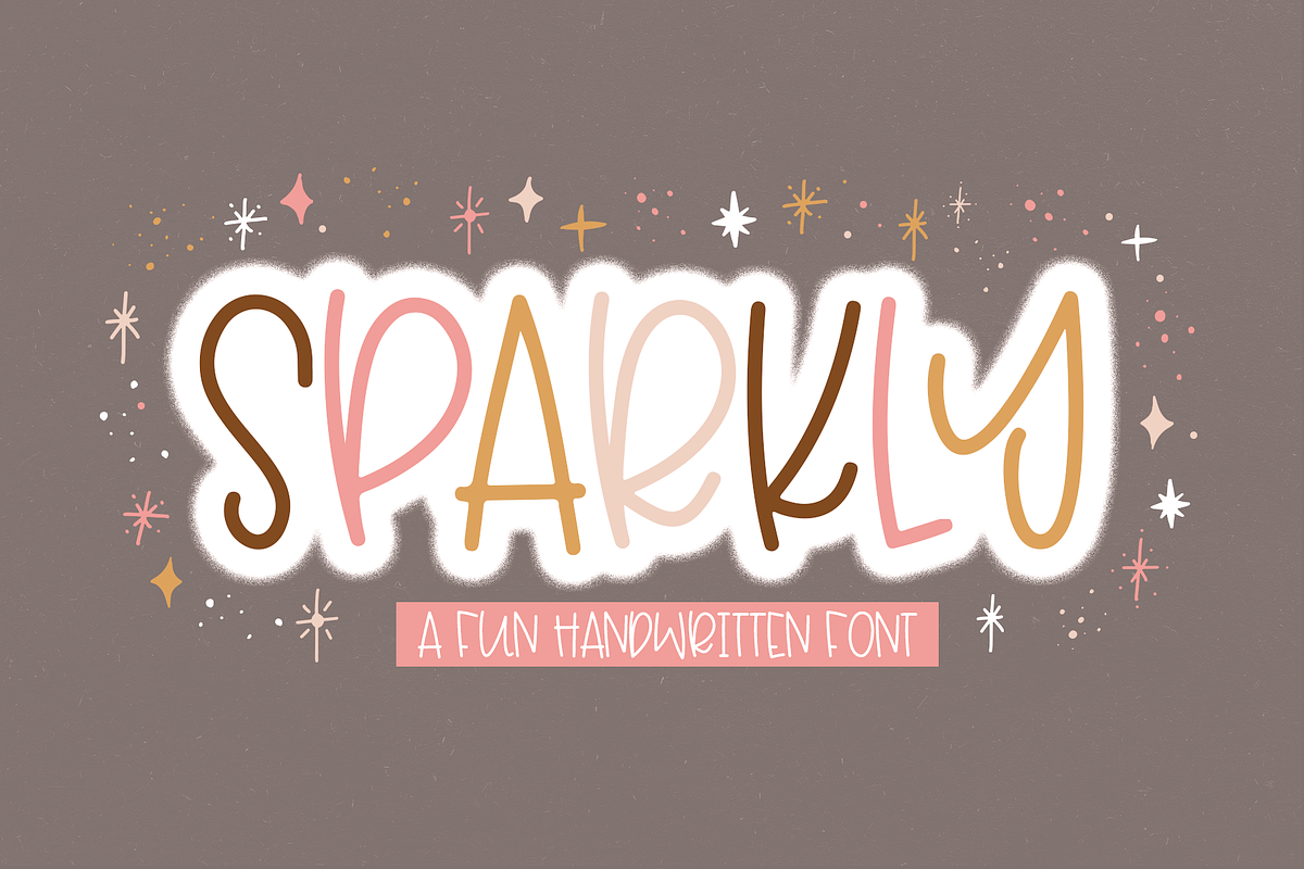 Sparkly | Fun Handwritten Font, a Font by KA Designs (Photo 1 of 8)