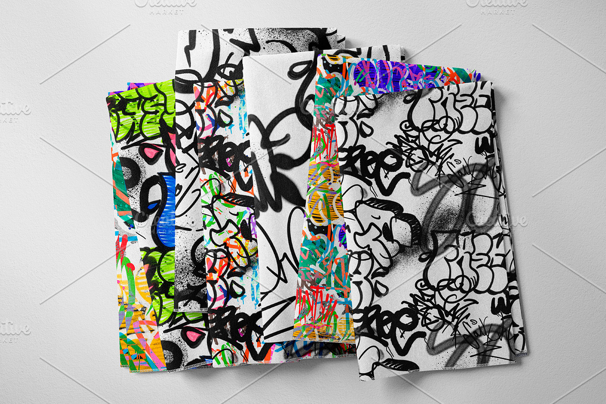 Graffiti Seamless Patterns set., a Pattern Graphic by NKTKNS (Photo 6 of 6)