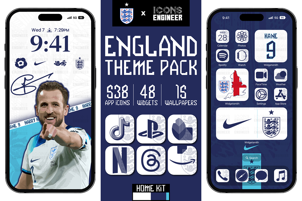 England Theme Pack | Home Kit, an Icon by IconsEngineer (Photo 1 of 11)