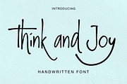 Think and Joy, a Font by Secondivison Supply (Thumbnail 1 of 4)